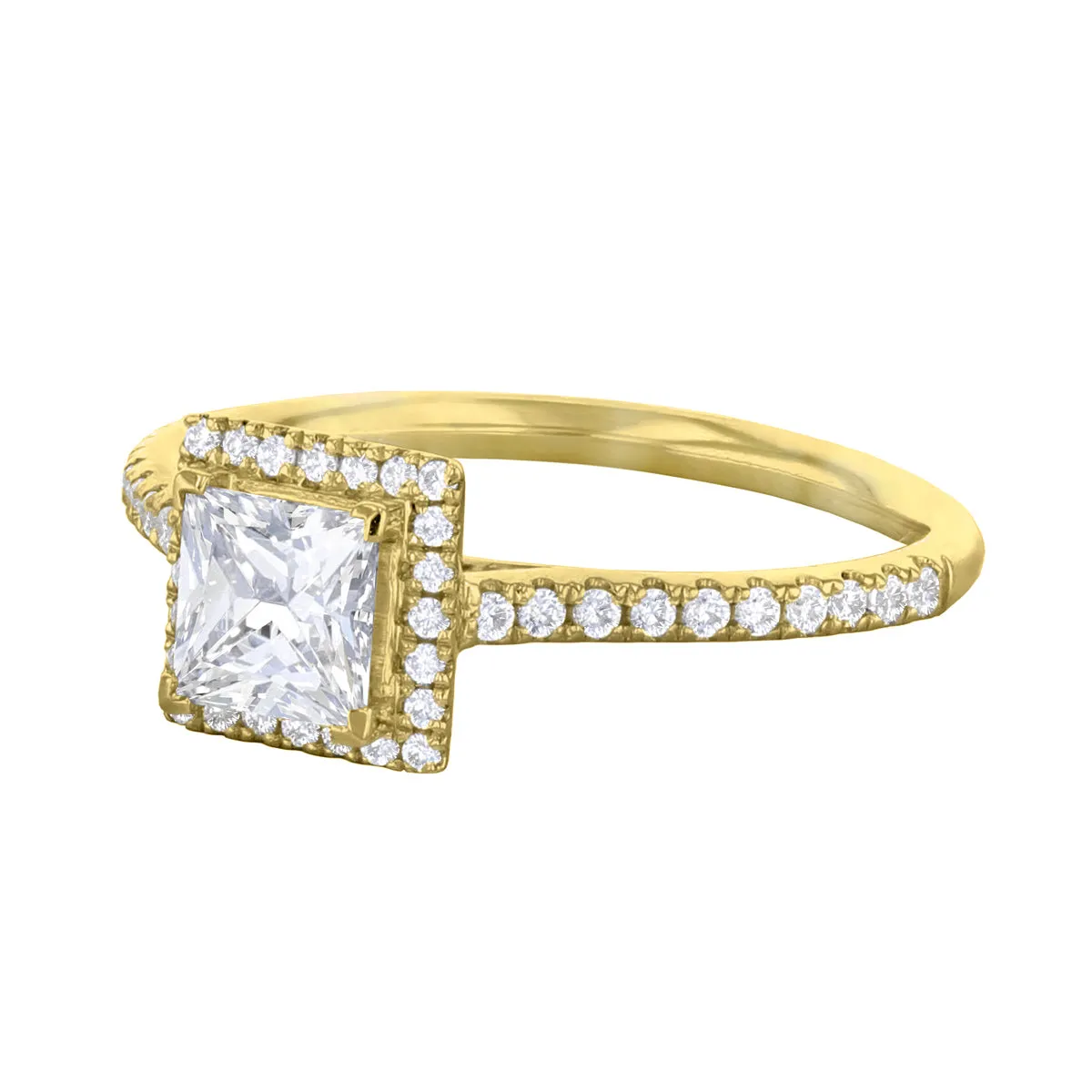 1.50ct Willow Princess Cut Diamond Solitaire Engagement Ring | 18ct Yellow Gold