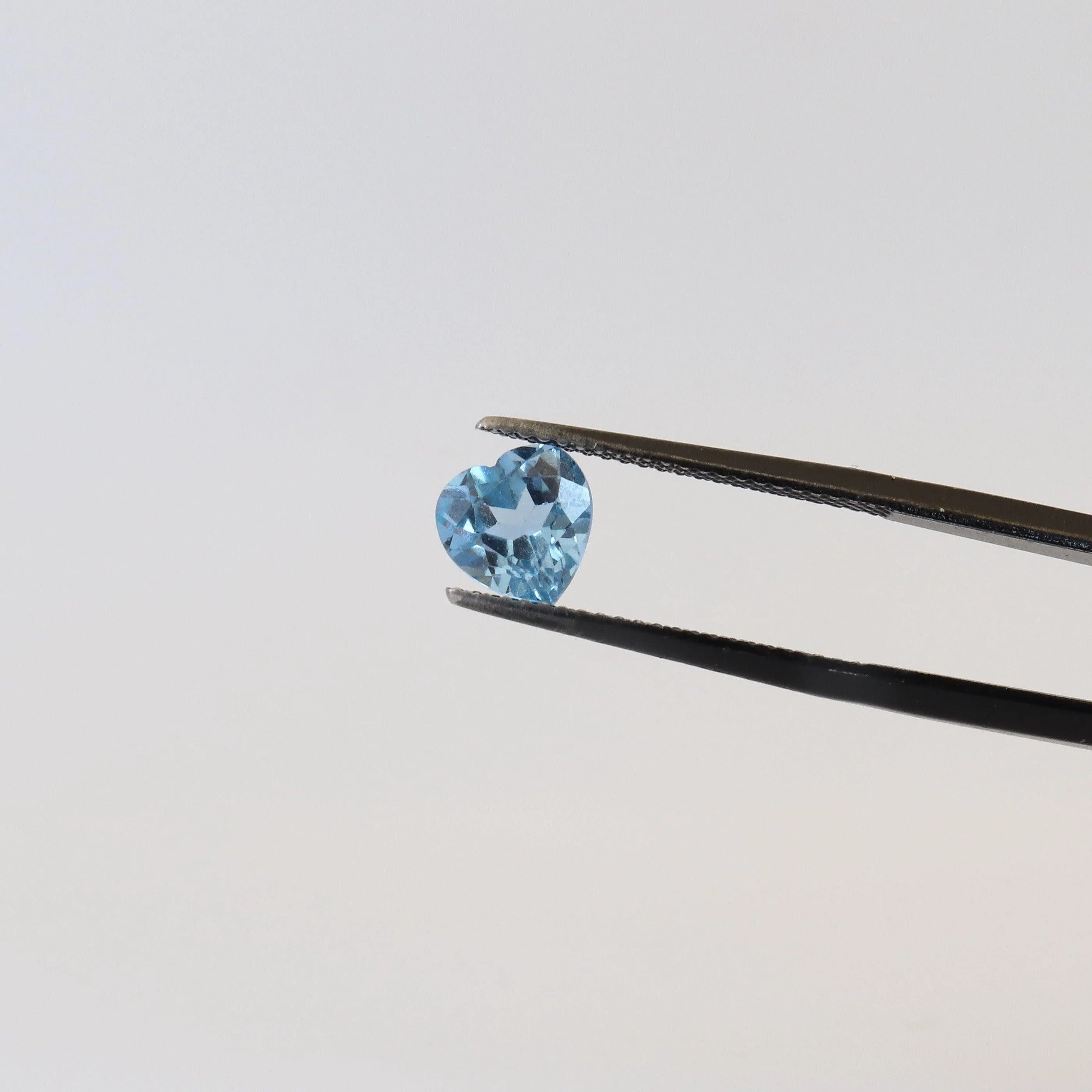 1.55ct Heart Shaped London Blue Topaz Stone