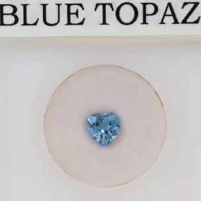 1.55ct Heart Shaped London Blue Topaz Stone