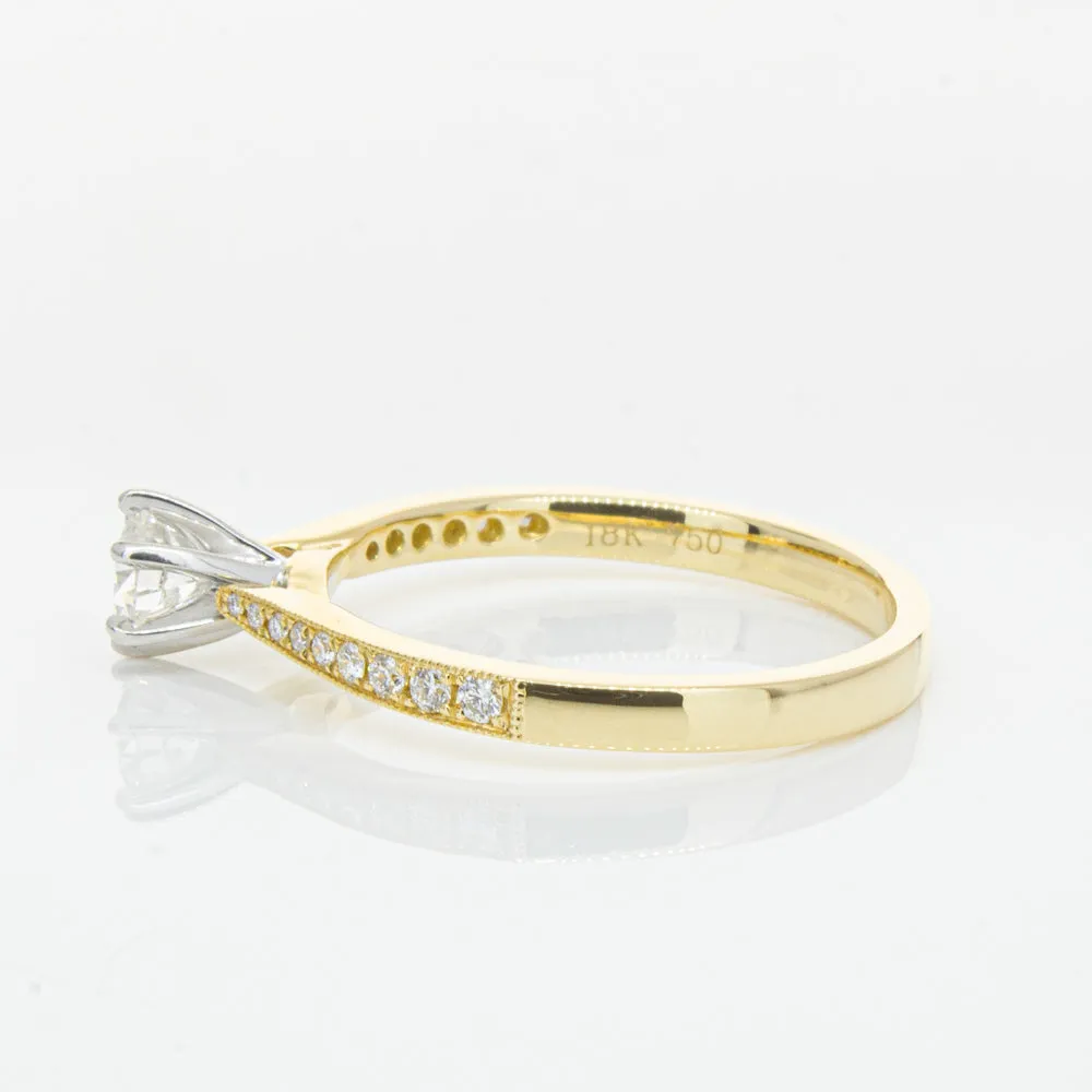 18ct Yellow Gold .32ct Diamond Zenith Ring