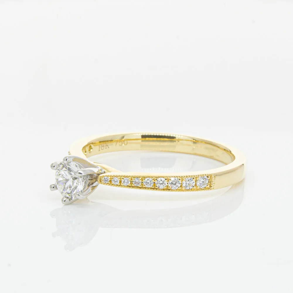 18ct Yellow Gold .32ct Diamond Zenith Ring