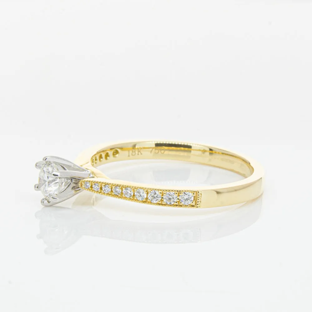 18ct Yellow Gold .34ct Diamond Zenith Ring