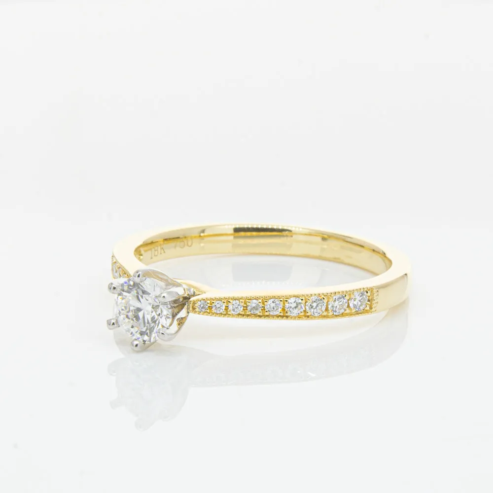 18ct Yellow Gold .34ct Diamond Zenith Ring
