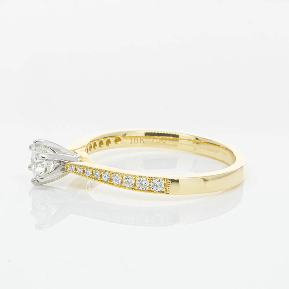18ct Yellow Gold .34ct Diamond Zenith Ring