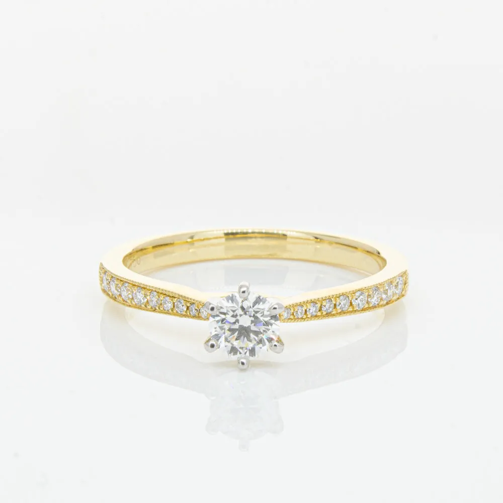 18ct Yellow Gold .34ct Diamond Zenith Ring
