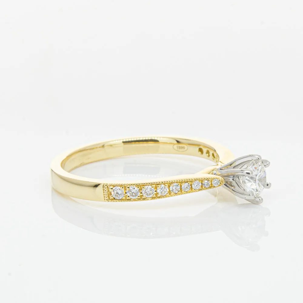 18ct Yellow Gold .34ct Diamond Zenith Ring