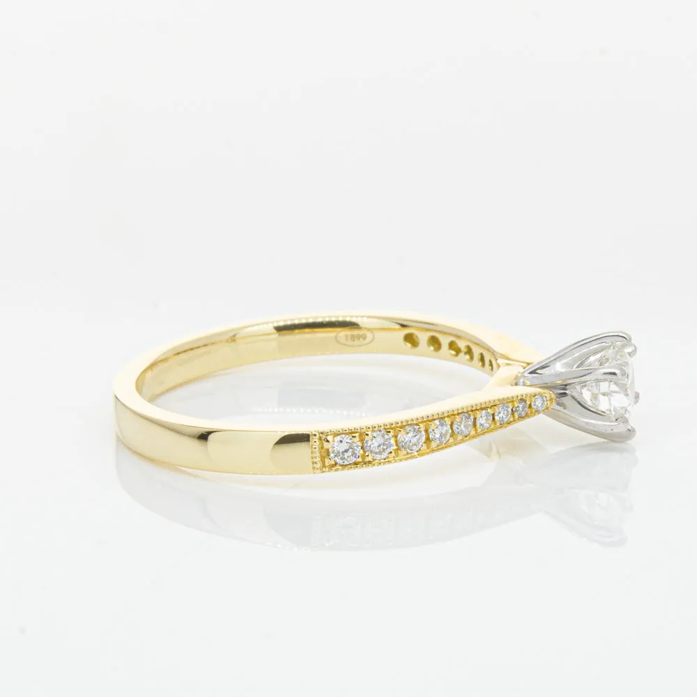18ct Yellow Gold .34ct Diamond Zenith Ring