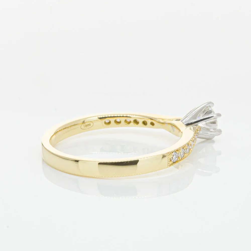 18ct Yellow Gold .34ct Diamond Zenith Ring