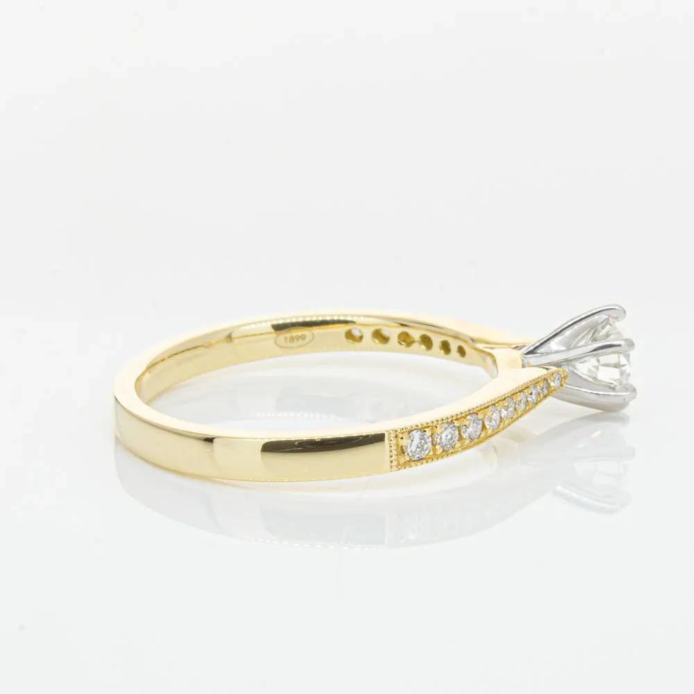 18ct Yellow Gold .34ct Diamond Zenith Ring