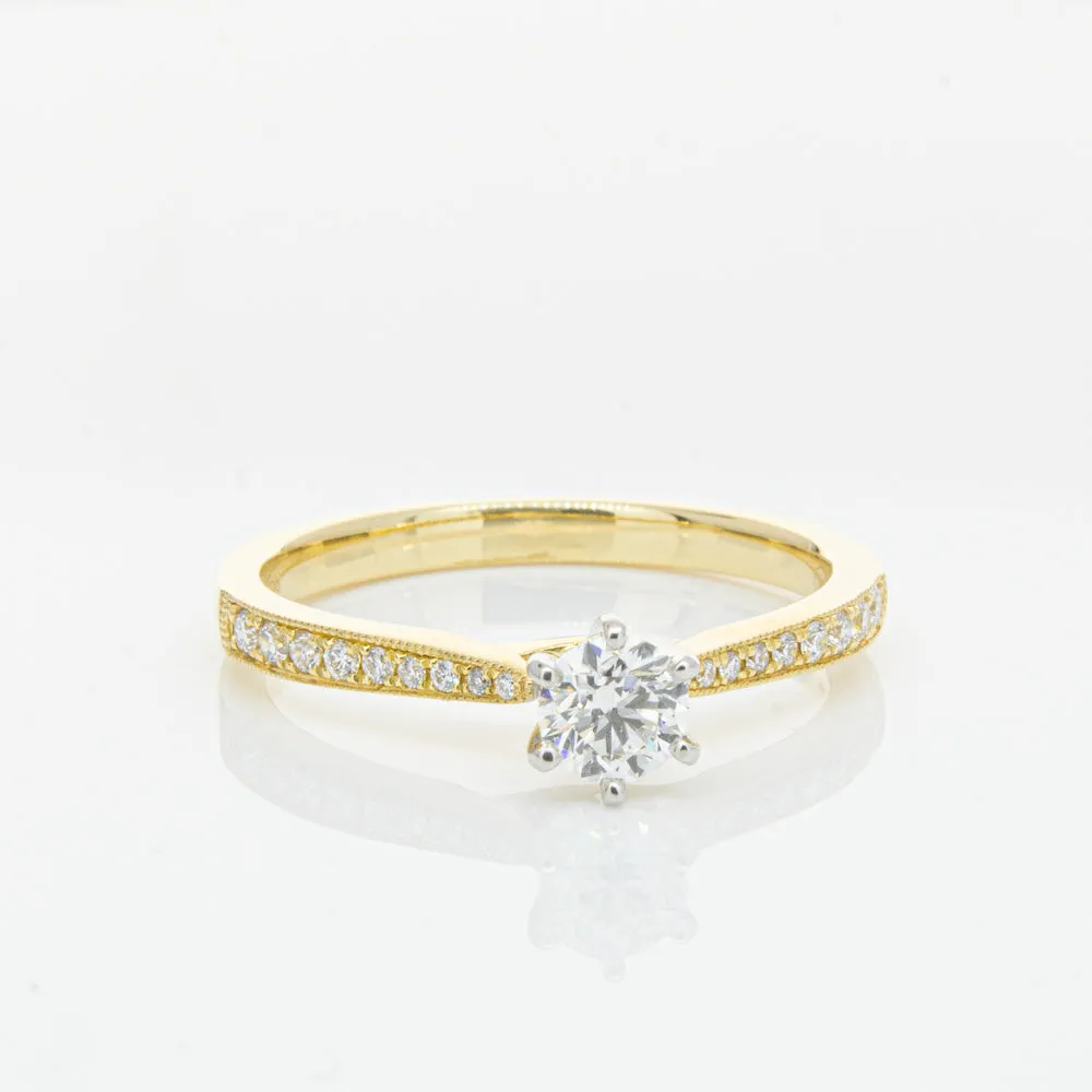 18ct Yellow Gold .34ct Diamond Zenith Ring
