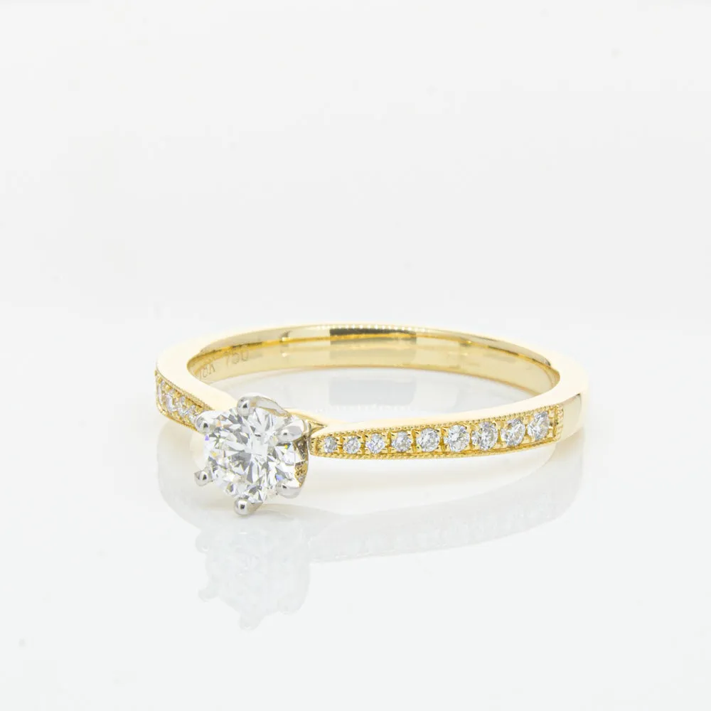 18ct Yellow Gold .34ct Diamond Zenith Ring