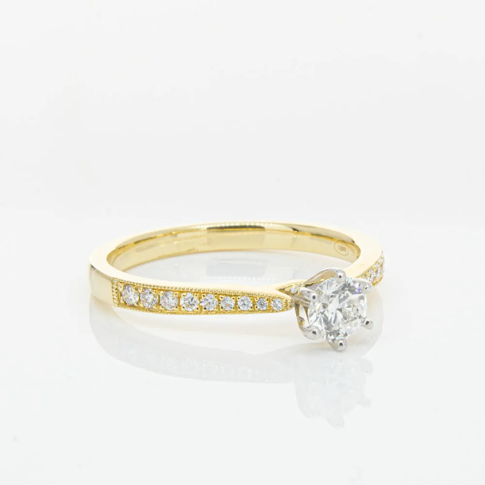 18ct Yellow Gold .34ct Diamond Zenith Ring