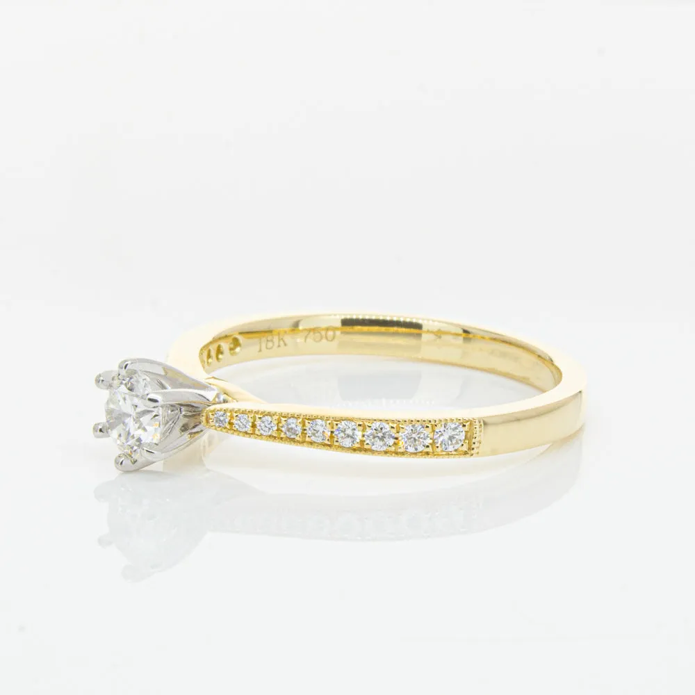 18ct Yellow Gold .34ct Diamond Zenith Ring