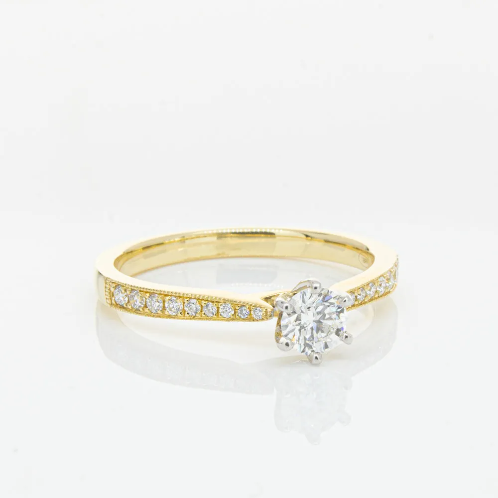 18ct Yellow Gold .34ct Diamond Zenith Ring