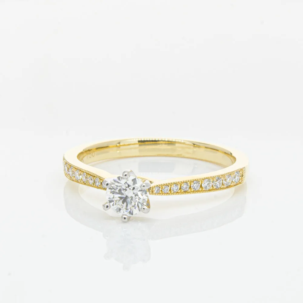18ct Yellow Gold .34ct Diamond Zenith Ring