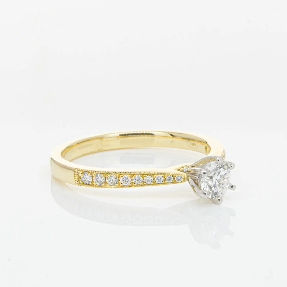 18ct Yellow Gold .34ct Diamond Zenith Ring