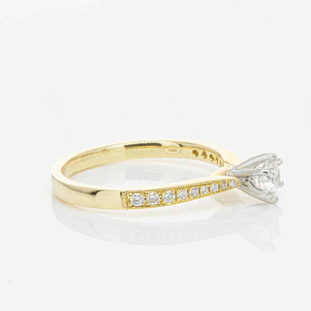 18ct Yellow Gold .34ct Diamond Zenith Ring