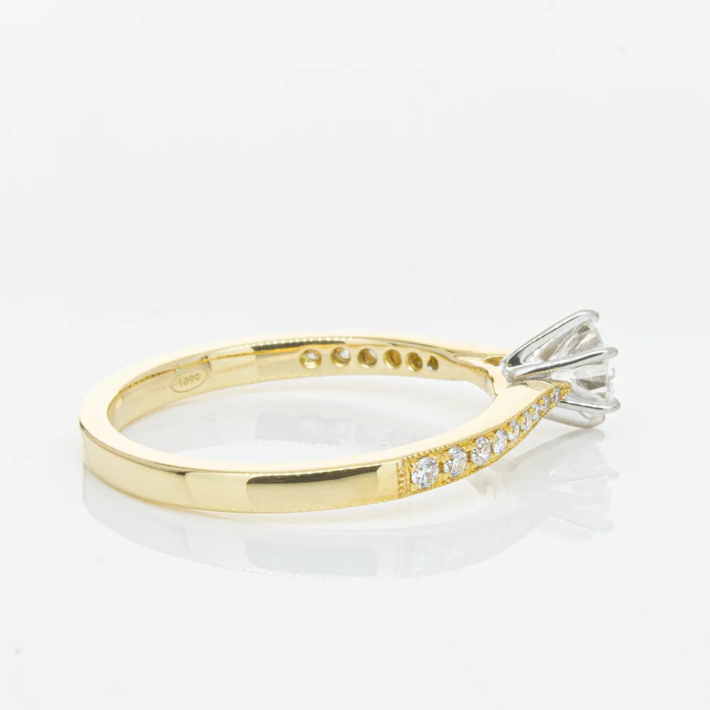 18ct Yellow Gold .41ct Diamond Zenith Ring