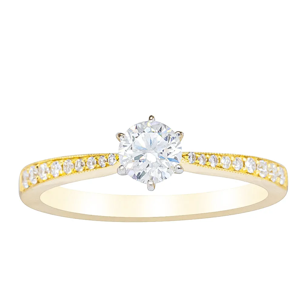 18ct Yellow Gold .41ct Diamond Zenith Ring