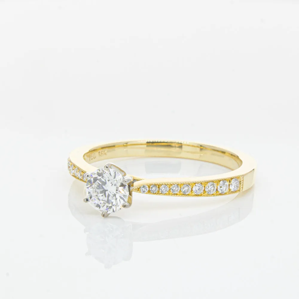 18ct Yellow Gold .41ct Diamond Zenith Ring