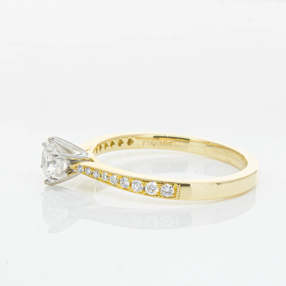 18ct Yellow Gold .41ct Diamond Zenith Ring