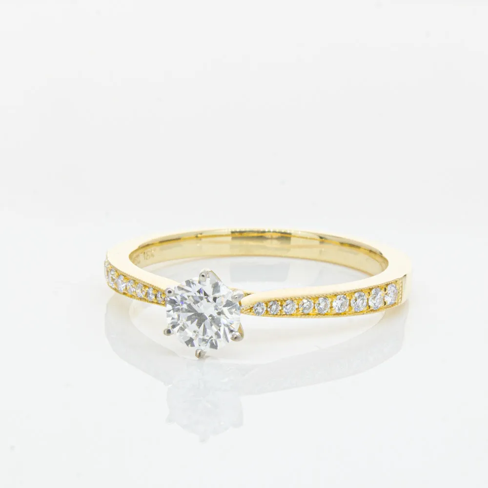18ct Yellow Gold .41ct Diamond Zenith Ring