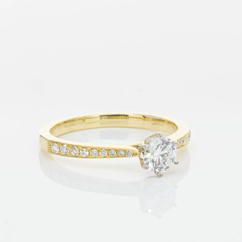 18ct Yellow Gold .41ct Diamond Zenith Ring
