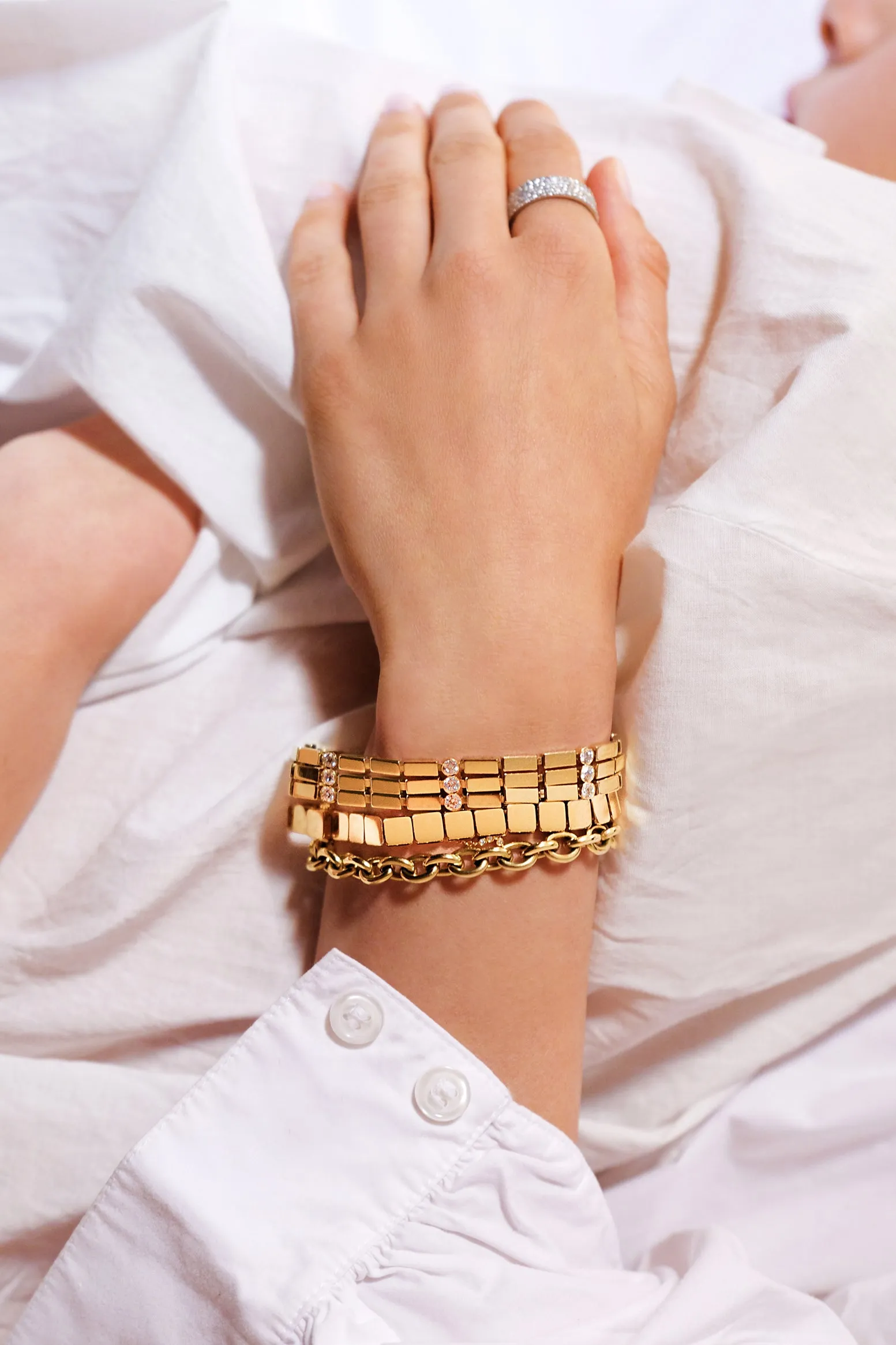 18K Yellow Gold Multistream Bracelet