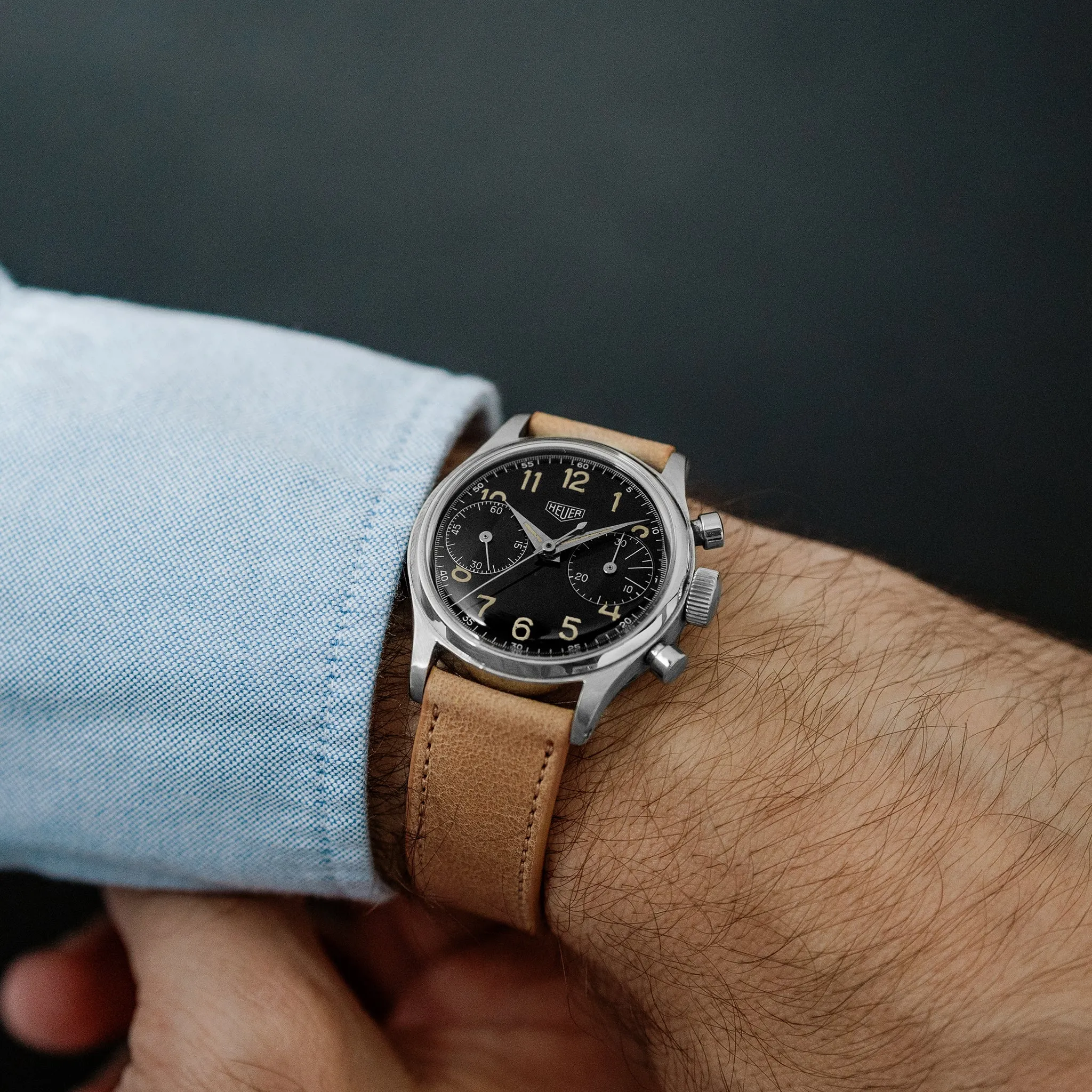 1940s Heuer 'Big Eyes' Chronograph Ref. 2406