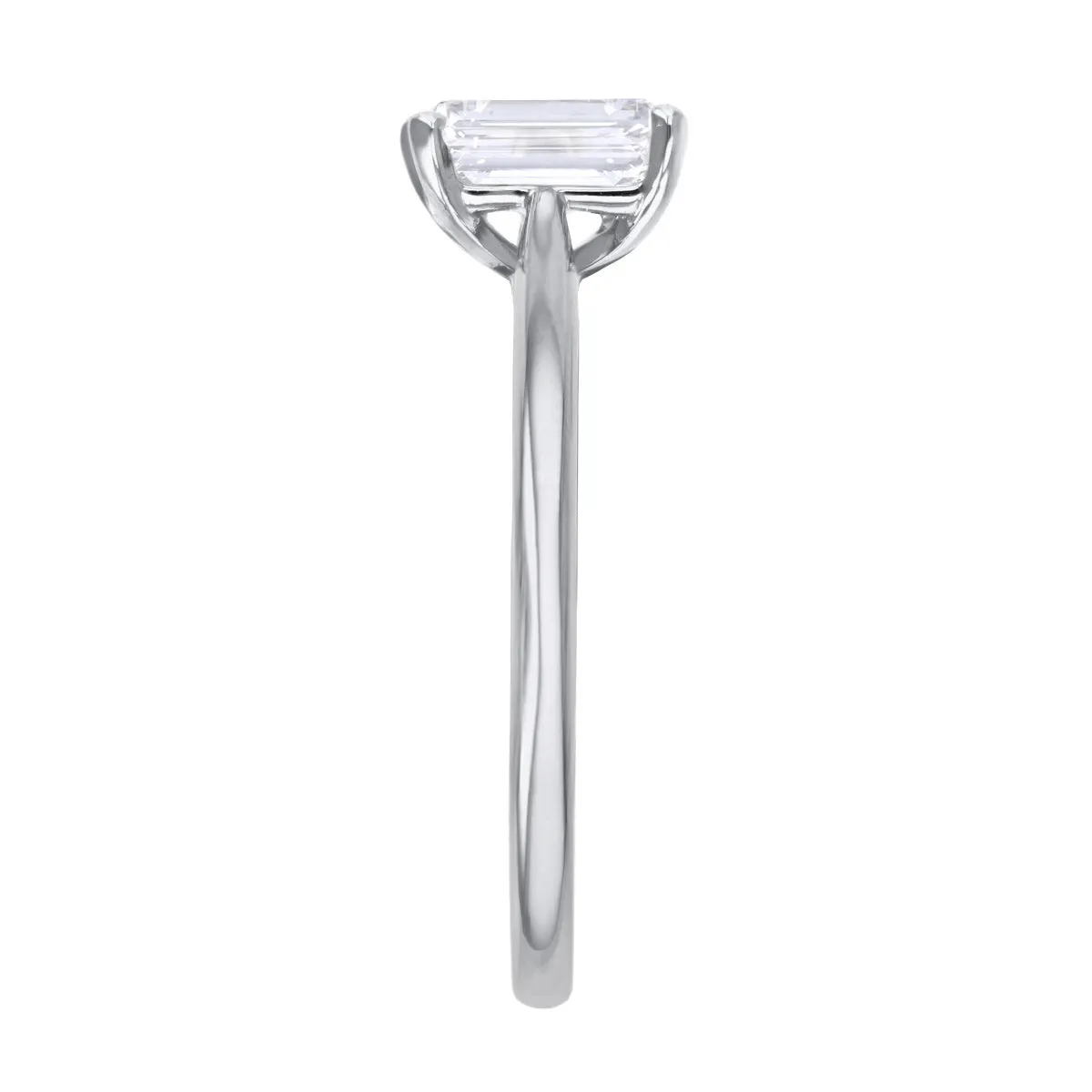2.00ct Ophelia Emerald Cut Diamond Solitaire Engagement Ring | Platinum