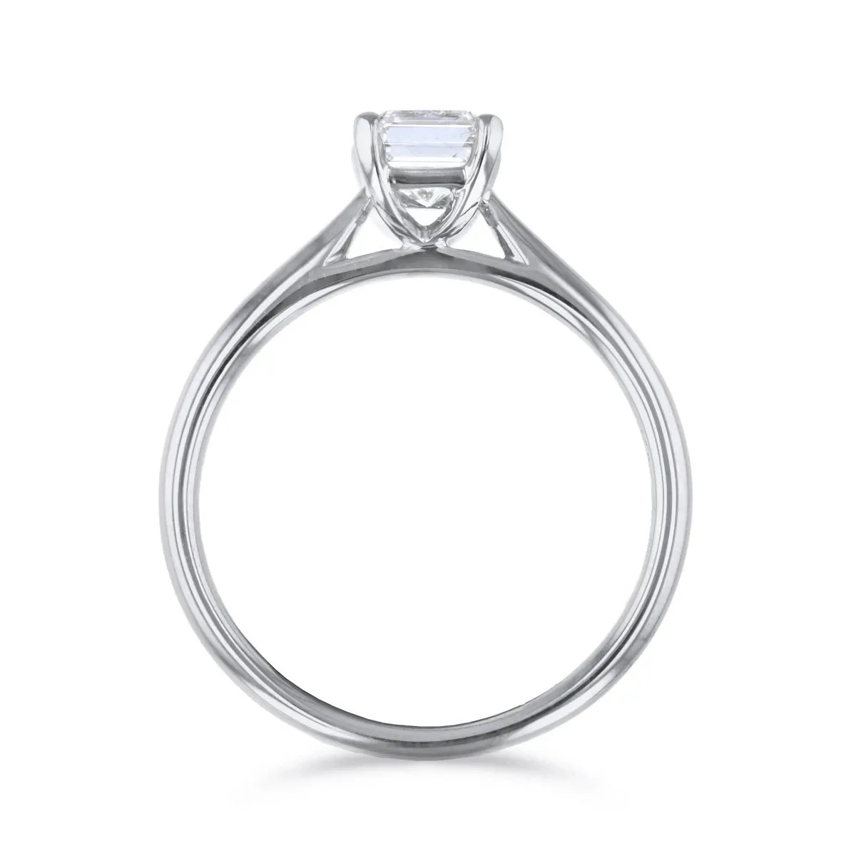 2.00ct Ophelia Emerald Cut Diamond Solitaire Engagement Ring | Platinum