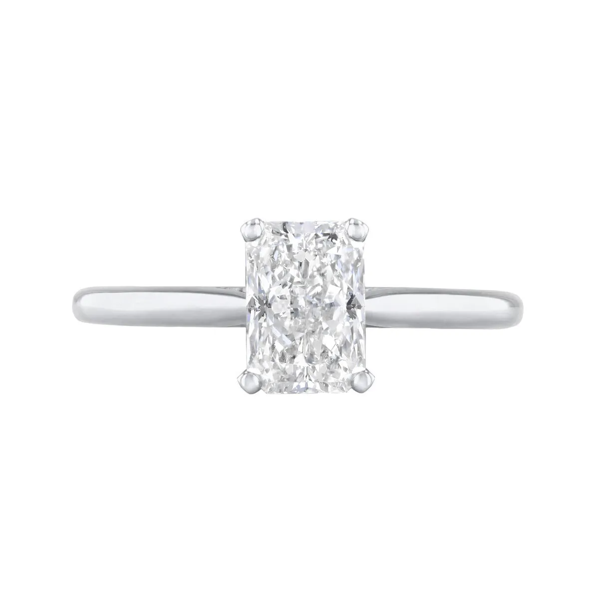 2.00ct Ophelia Radiant Cut Diamond Solitaire Engagement Ring | Platinum