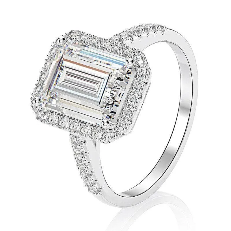 2ct Emerald Cut Excellent Diamond Engagement Ring