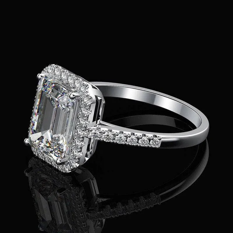 2ct Emerald Cut Excellent Diamond Engagement Ring