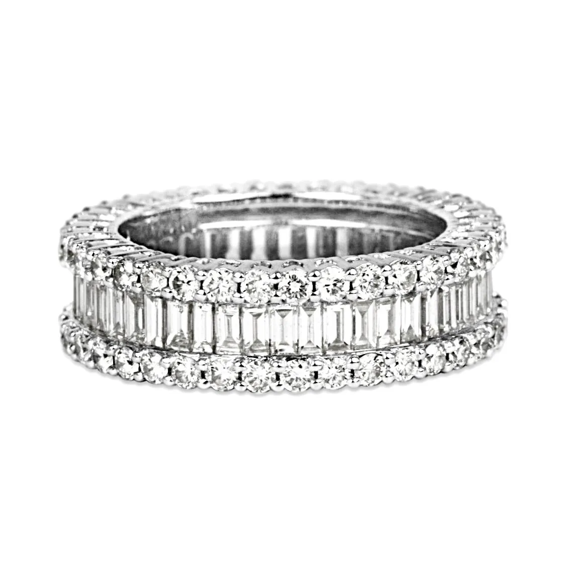 3.10ct Brilliant & Baguette Cut Diamond Full Eternity Ring