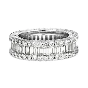 3.10ct Brilliant & Baguette Cut Diamond Full Eternity Ring