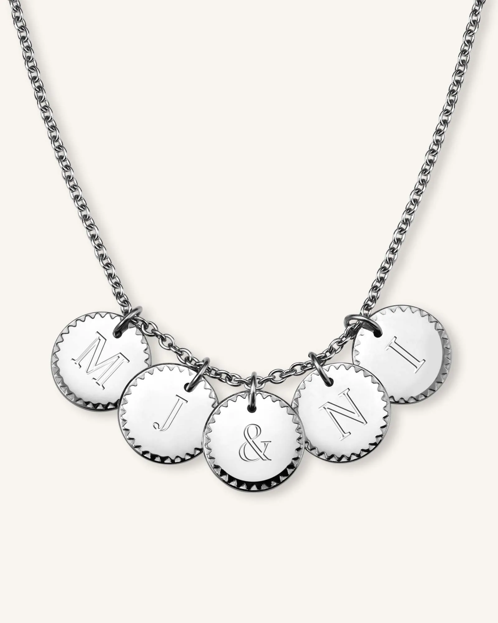 5 Coin Charm Necklace