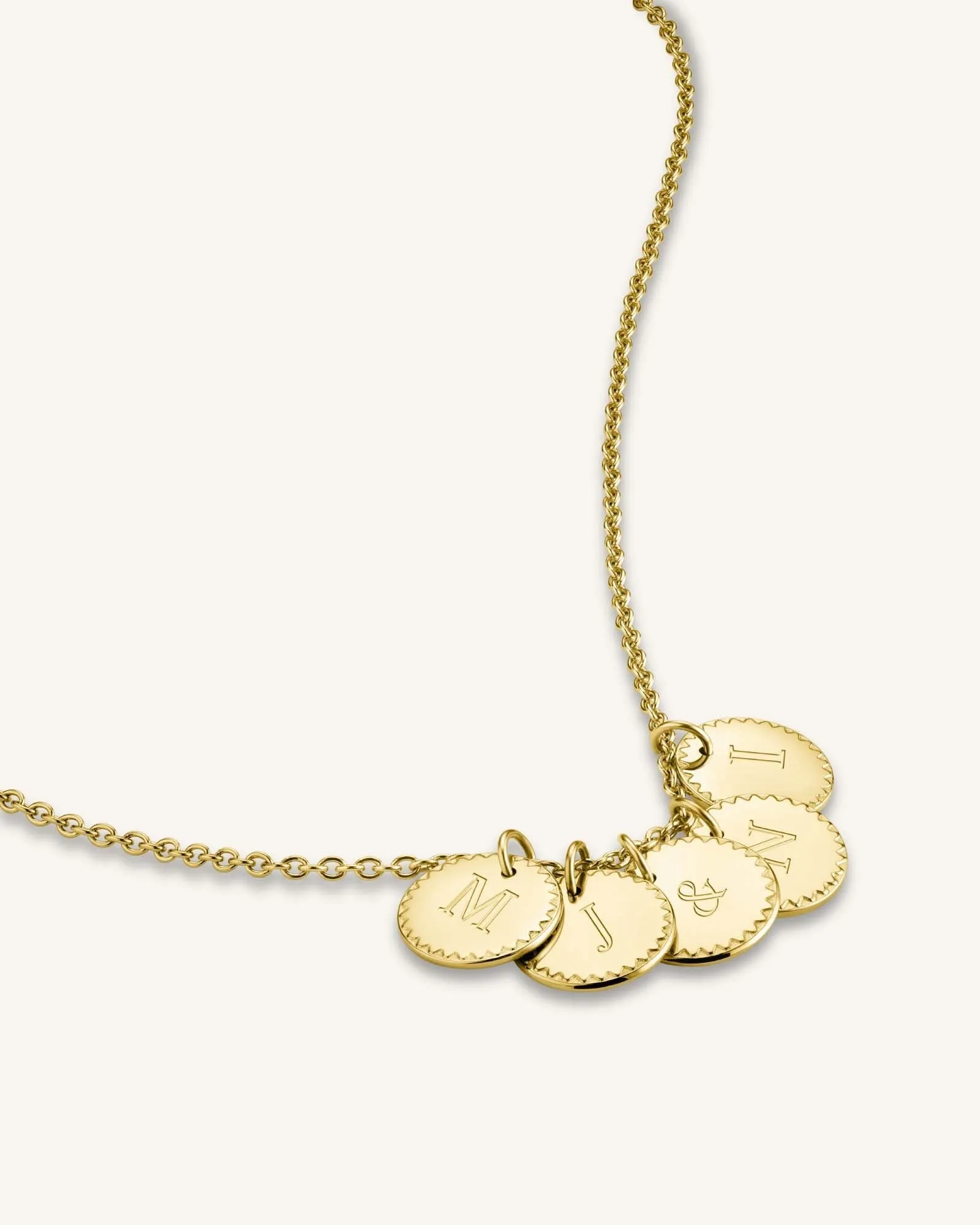 5 Coin Charm Necklace
