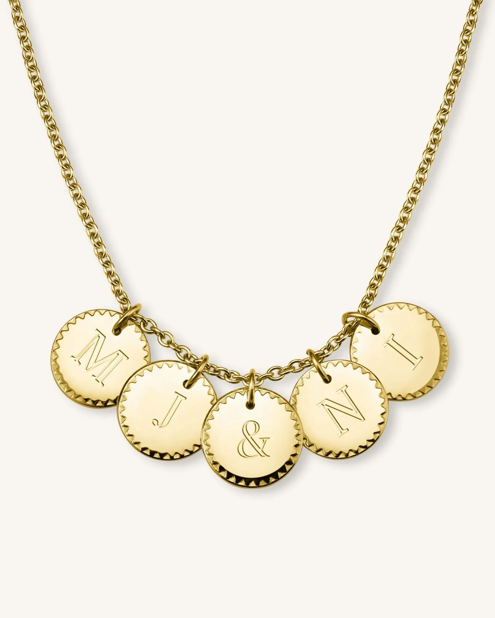 5 Coin Charm Necklace