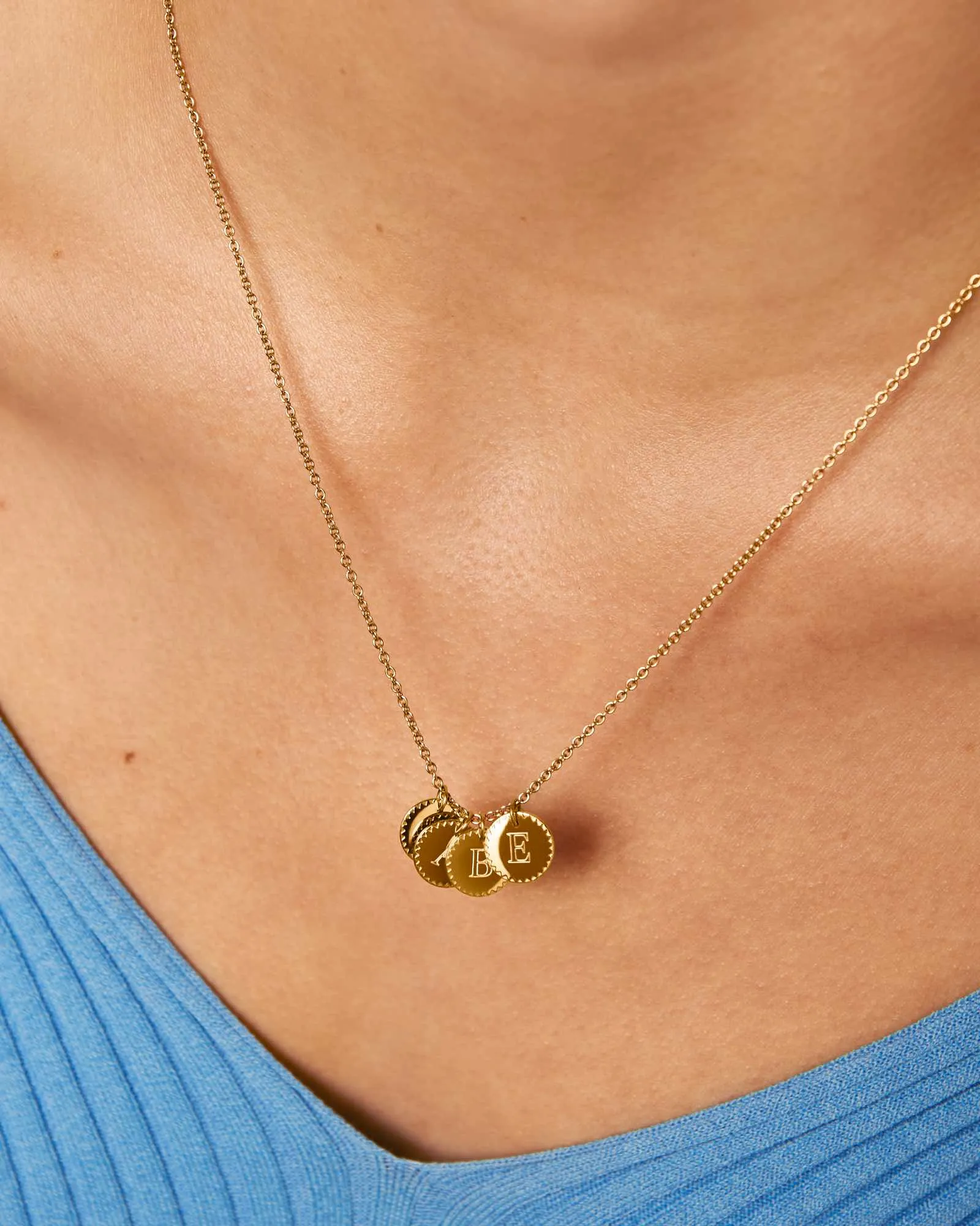 5 Coin Charm Necklace