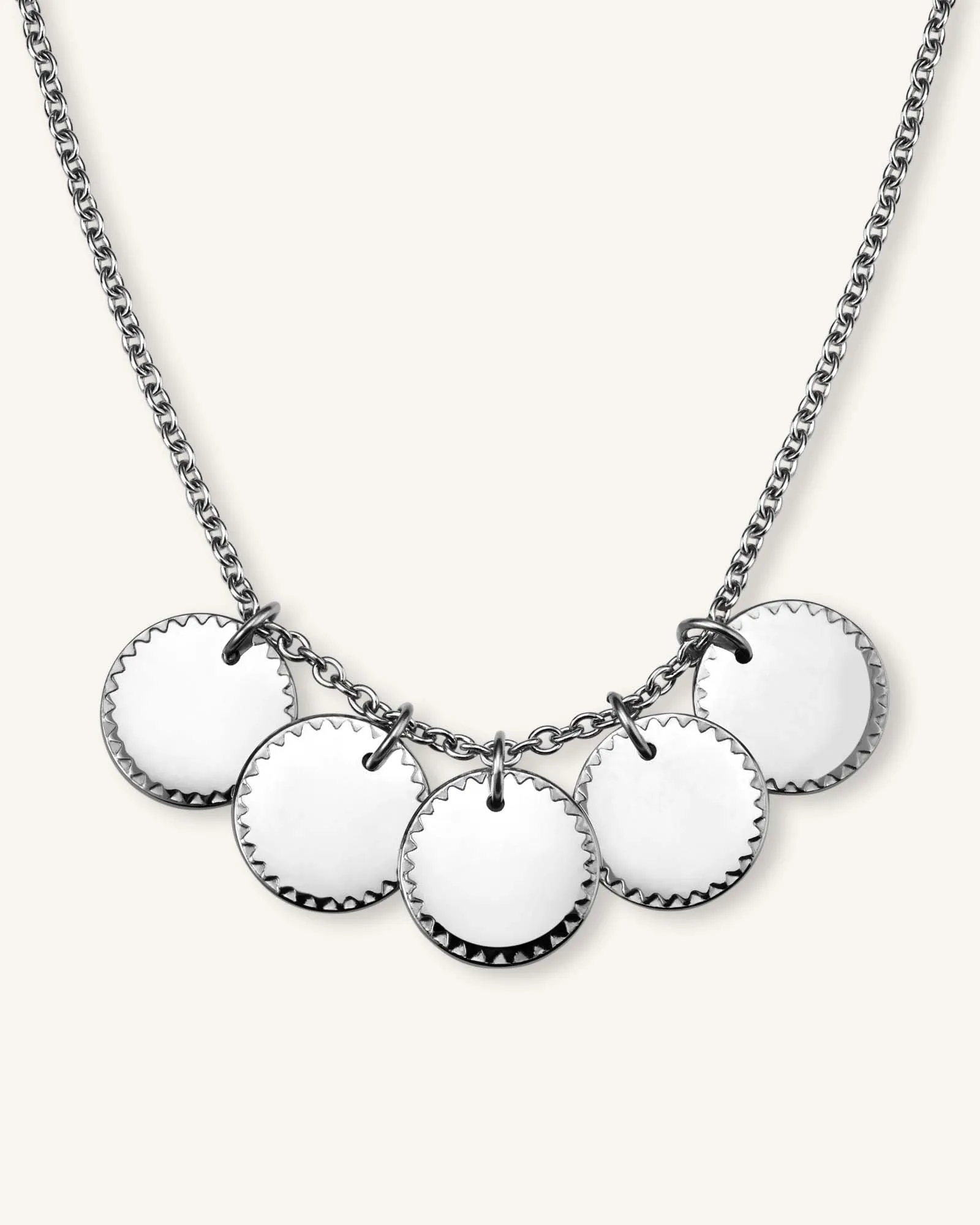 5 Coin Charm Necklace