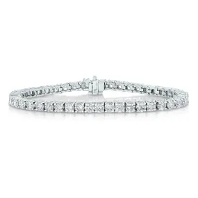5 cttw Diamond Classic Round Tennis Bracelets in 14K White Gold