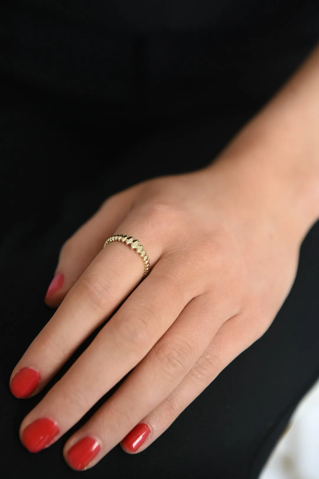 9ct Yellow Gold Tapered Spike Ring