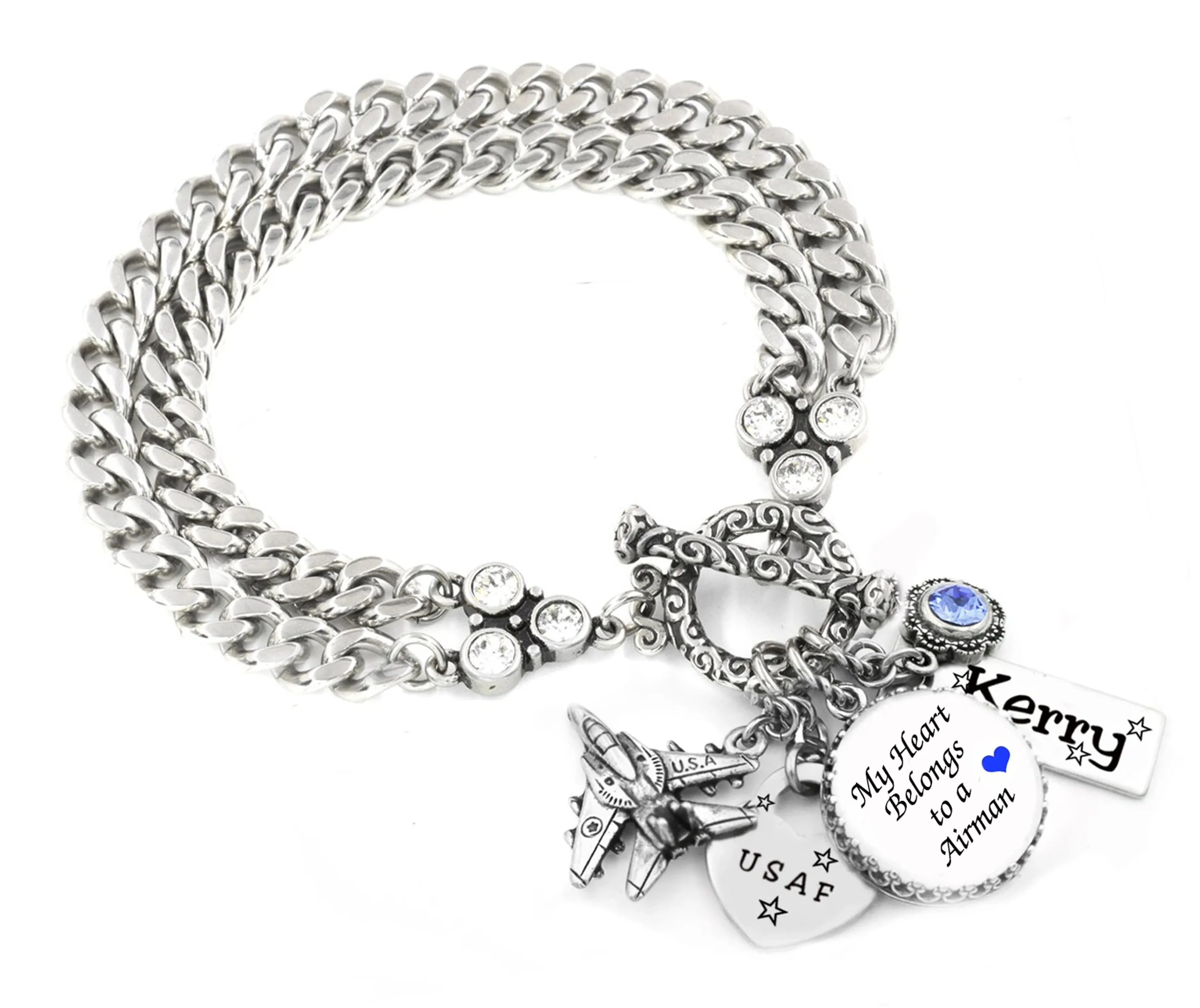Air Force Military Branch Charm Bracelet