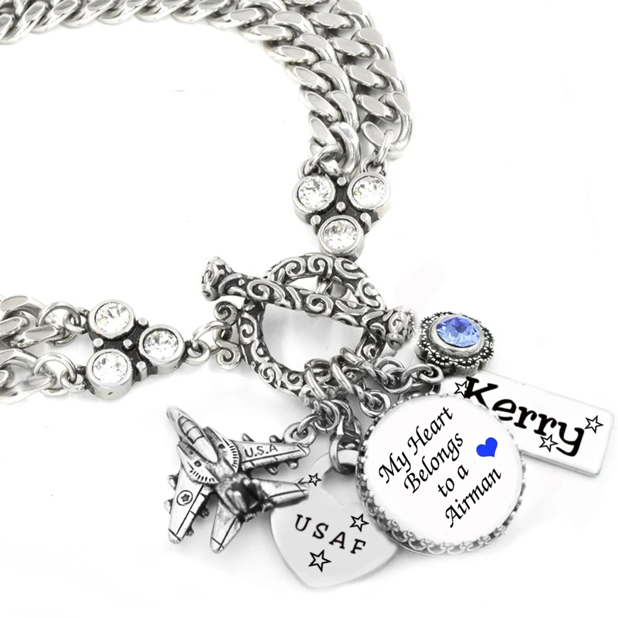 Air Force Military Branch Charm Bracelet