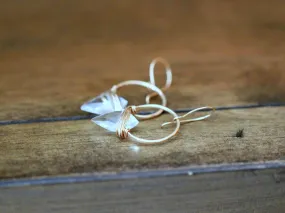 Albatross Earrings - Crystal Quartz