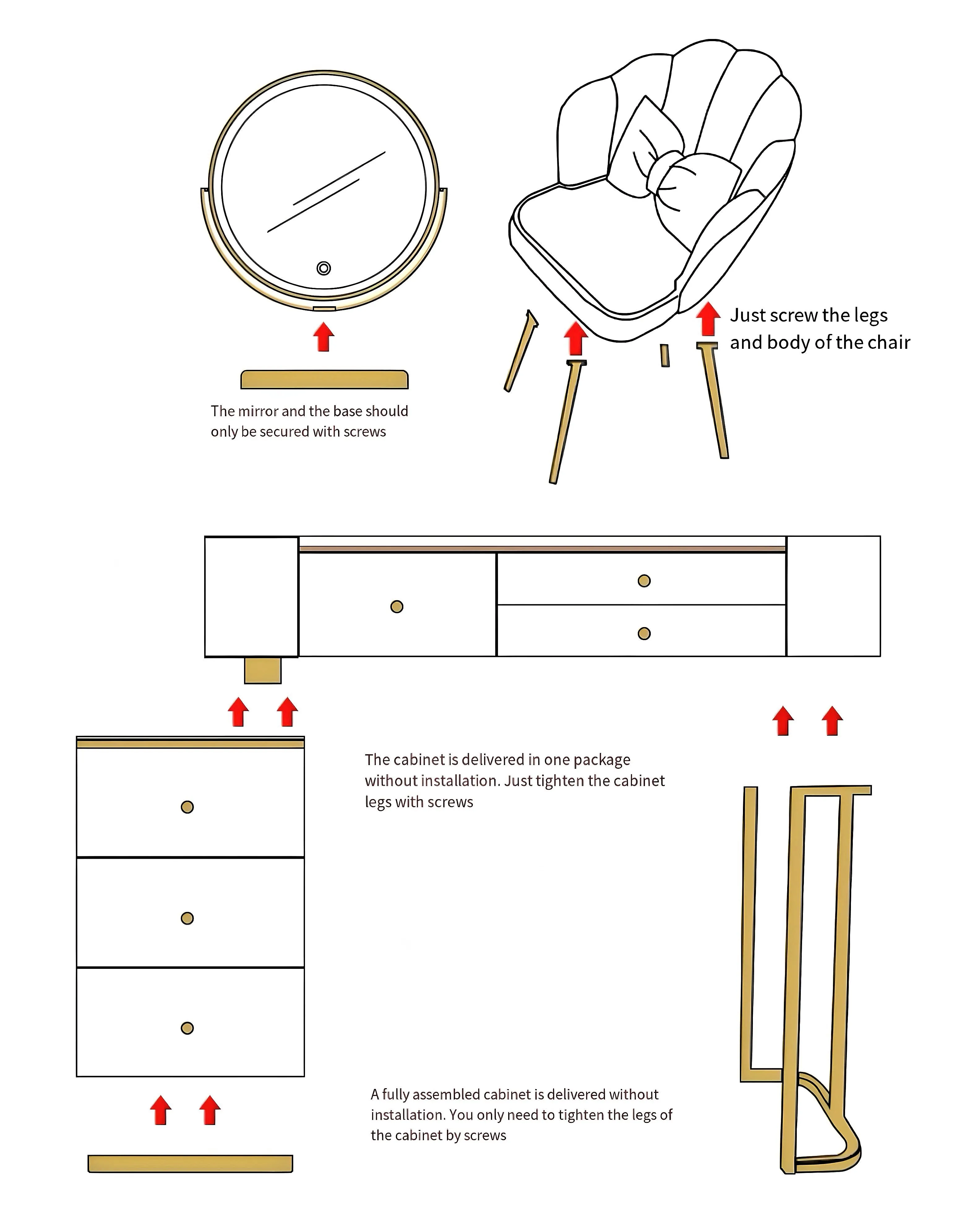 Aurora Luxe Vanity Set