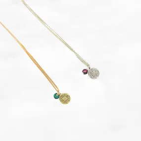 Auspicious Origin Birthstone Charm Necklace (Mini)