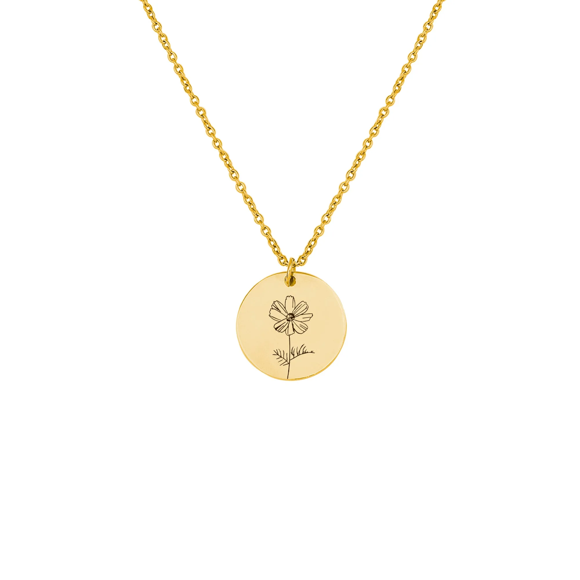 Birth Flower Charm Necklace