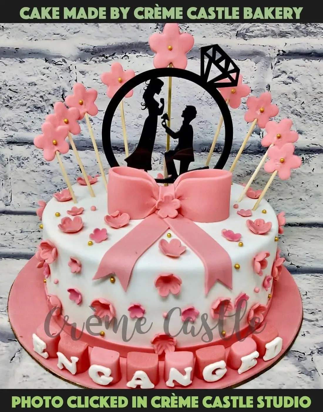 Bow and Proposal Cake